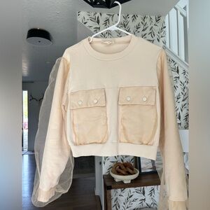 Light weight crop sweatshirt by Anthropologie